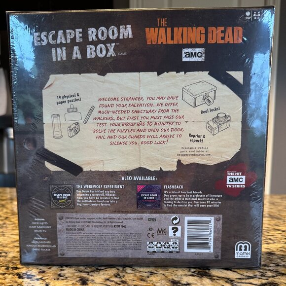 Escape Room in a Box: The Walking Dead – New Sealed Board Game – Mattel - Picture 2 of 2